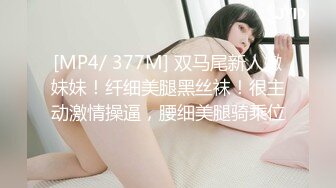 [MP4/ 377M] 双马尾新人嫩妹妹！纤细美腿黑丝袜！很主动激情操逼，腰细美腿骑乘位