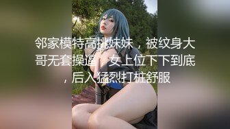 邻家模特高挑妹妹，被纹身大哥无套操逼，女上位下下到底，后入猛烈打桩舒服