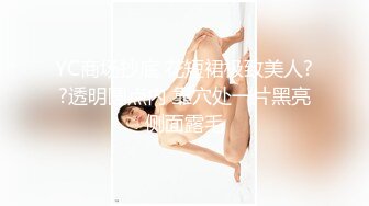 YC商场抄底 花短裙极致美人??透明圆点内 靠穴处一片黑亮侧面露毛