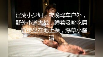 淫荡小少妇，夜晚驾车户外，野外小道大战，蹲着吸吮吃屌，直接坐在地上操，爆草小骚逼