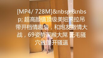 [MP4/ 728M]&nbsp;&nbsp; 超高颜值顶级美妞米拉吊带开档情趣装，和炮友激情大战，69姿势深喉大屌 无毛骚穴被撑开骚逼