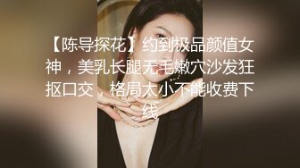 【陈导探花】约到极品颜值女神，美乳长腿无毛嫩穴沙发狂抠口交，格局太小不能收费下线